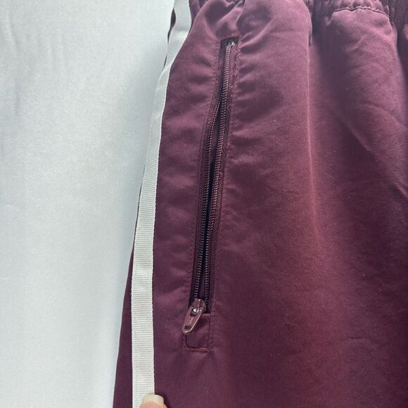 Adidas Burgundy Joggers with Classic White Stripe Size M - Picture 4 of 10